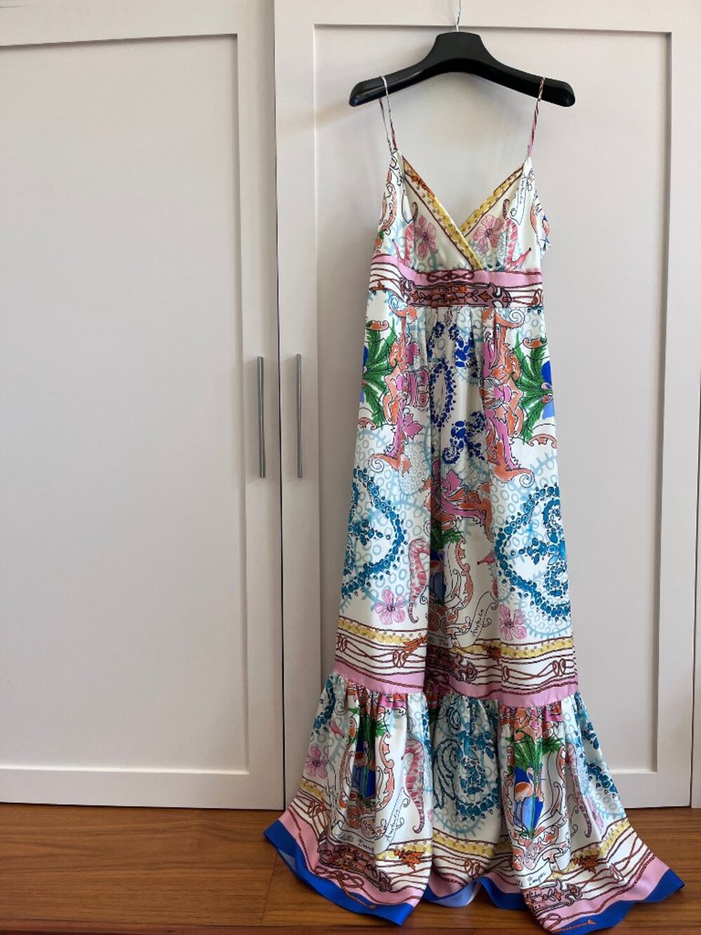 Collette Dinnigan 100% Silk Seaside print maxi dress - Picture 3 of 5